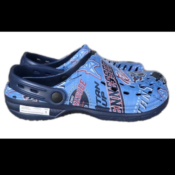 Tennessee Titans Historic Print Clog Strap Crocs Blue Size 7 - 8 Waterproof NWT main image 10